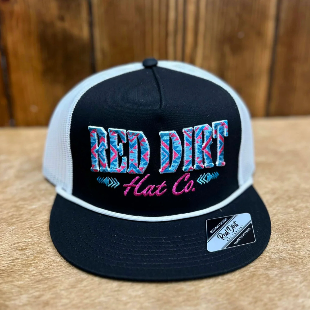 Red Dirt Hat Co. Straight Shooter Hat in Black/White