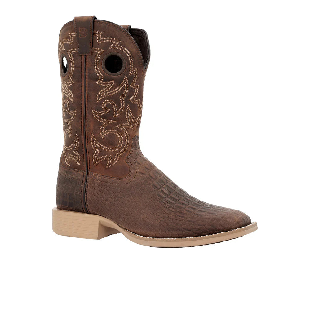 Durango Men's Shyloh Western Boot in Nicotine Croc Print