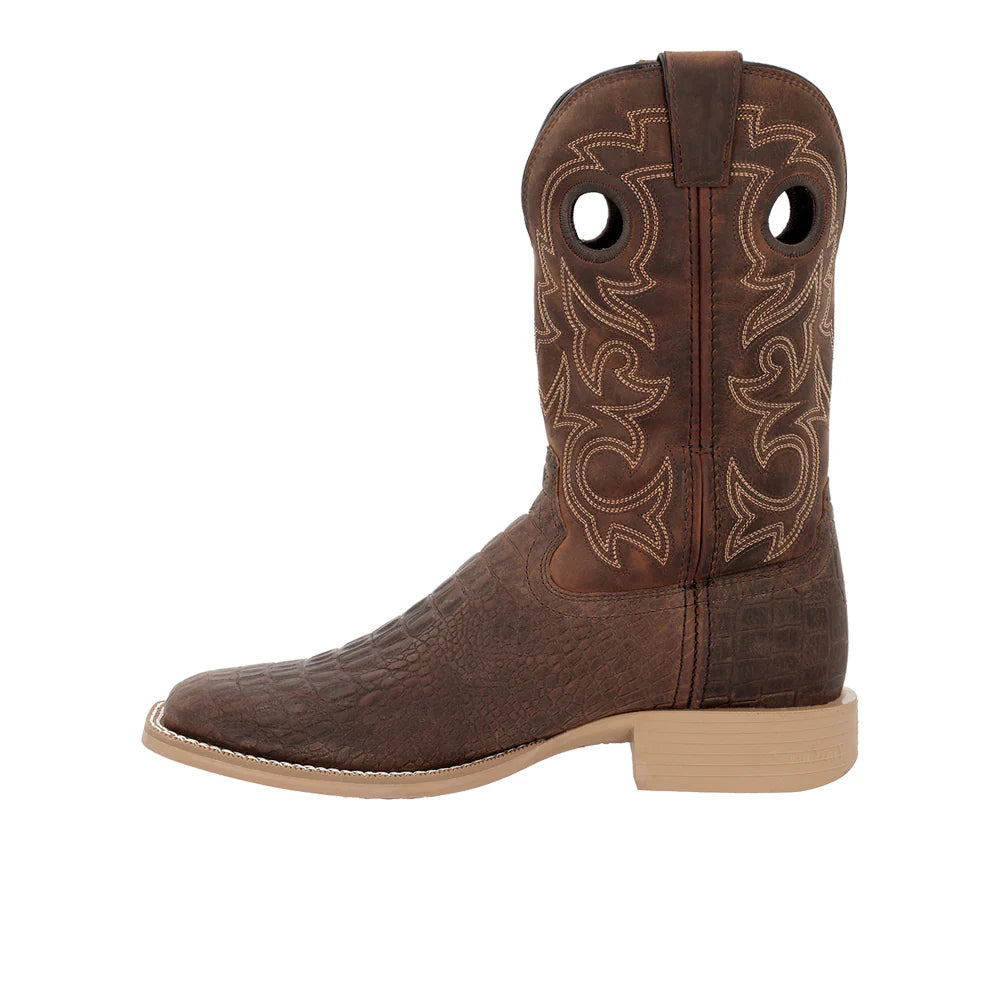 Durango Men's Shyloh Western Boot in Nicotine Croc Print