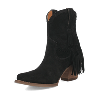 Dingo Women's Fandango Suede Leather Bootie in Black