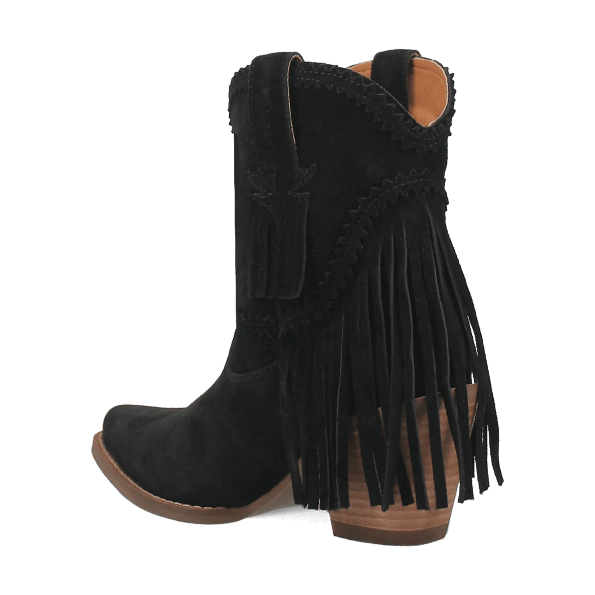 Dingo Women's Fandango Suede Leather Bootie in Black