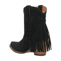 Dingo Women's Fandango Suede Leather Bootie in Black