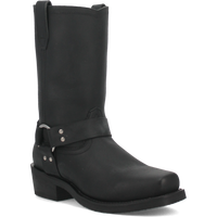Dingo Men's Dean Leather Harness Boot in Black