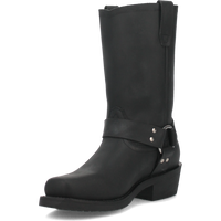 Dingo Men's Dean Leather Harness Boot in Black