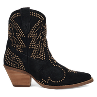 Dingo Women's Seein' Start Suede Leather Bootie in Black