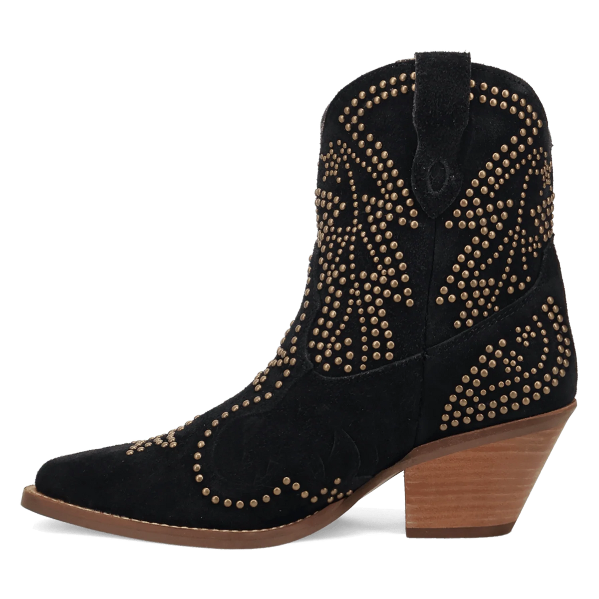 Dingo Women's Seein' Start Suede Leather Bootie in Black