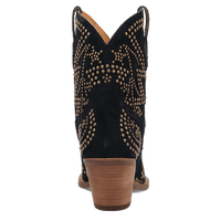 Dingo Women's Seein' Start Suede Leather Bootie in Black