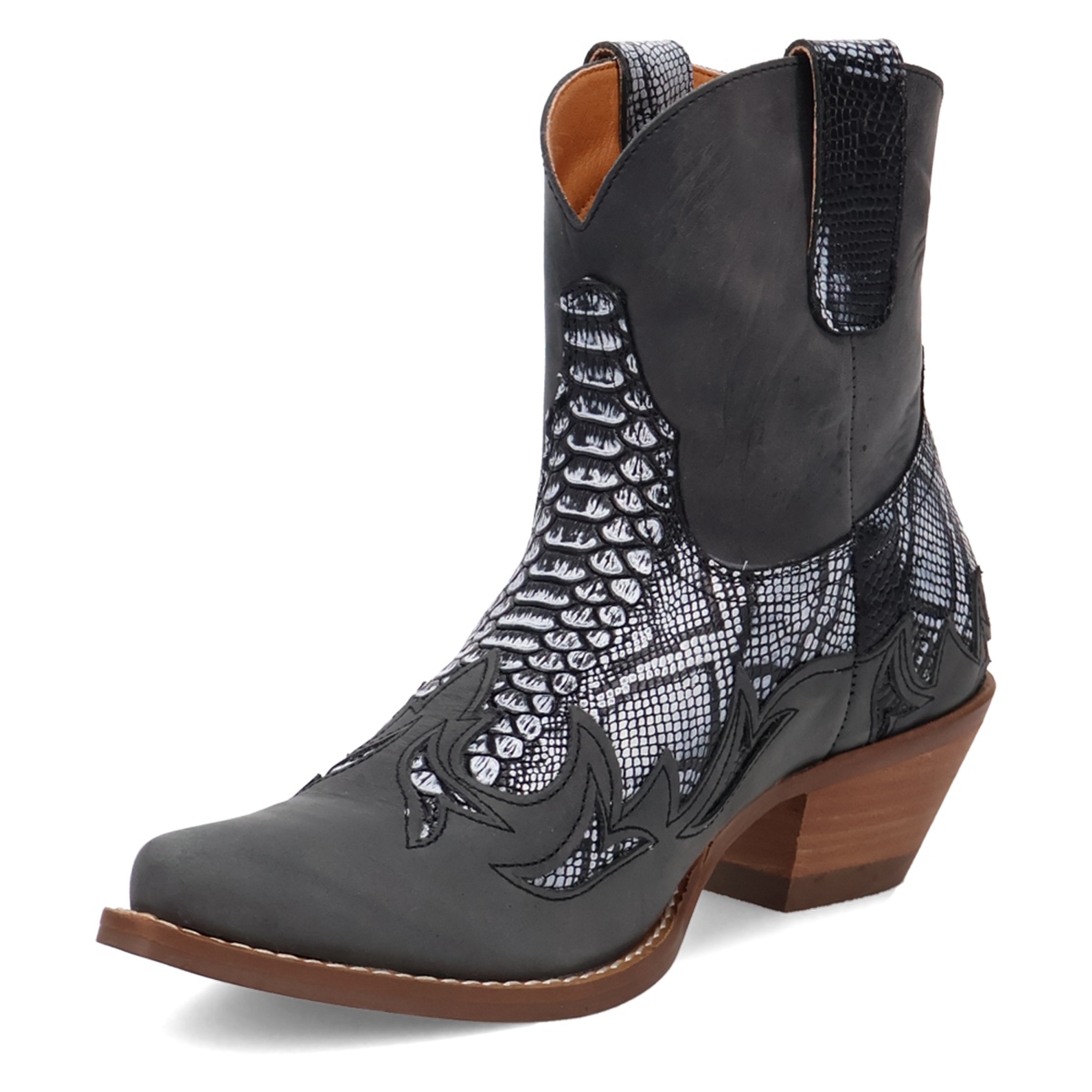 Dingo Women's Cobra Kiss Leather Bootie in Black
