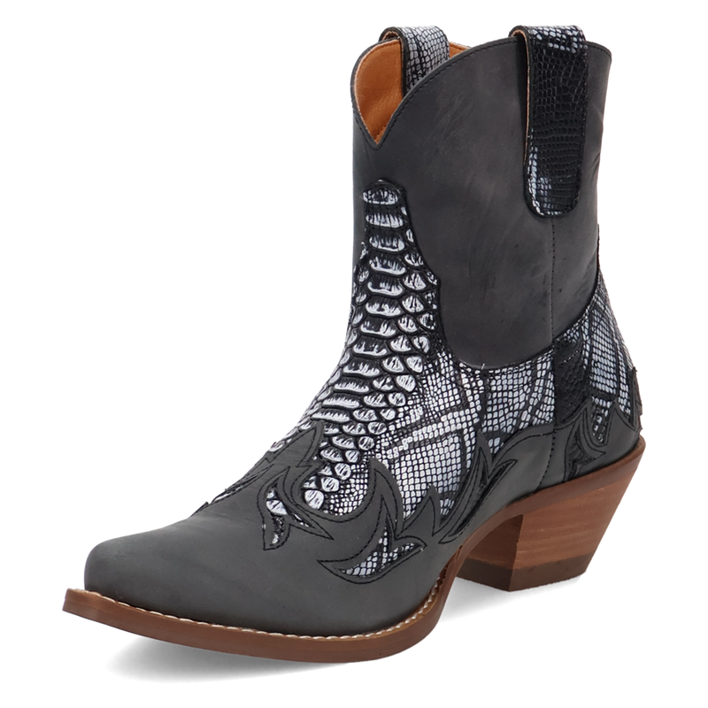 Dingo Women's Cobra Kiss Leather Bootie in Black