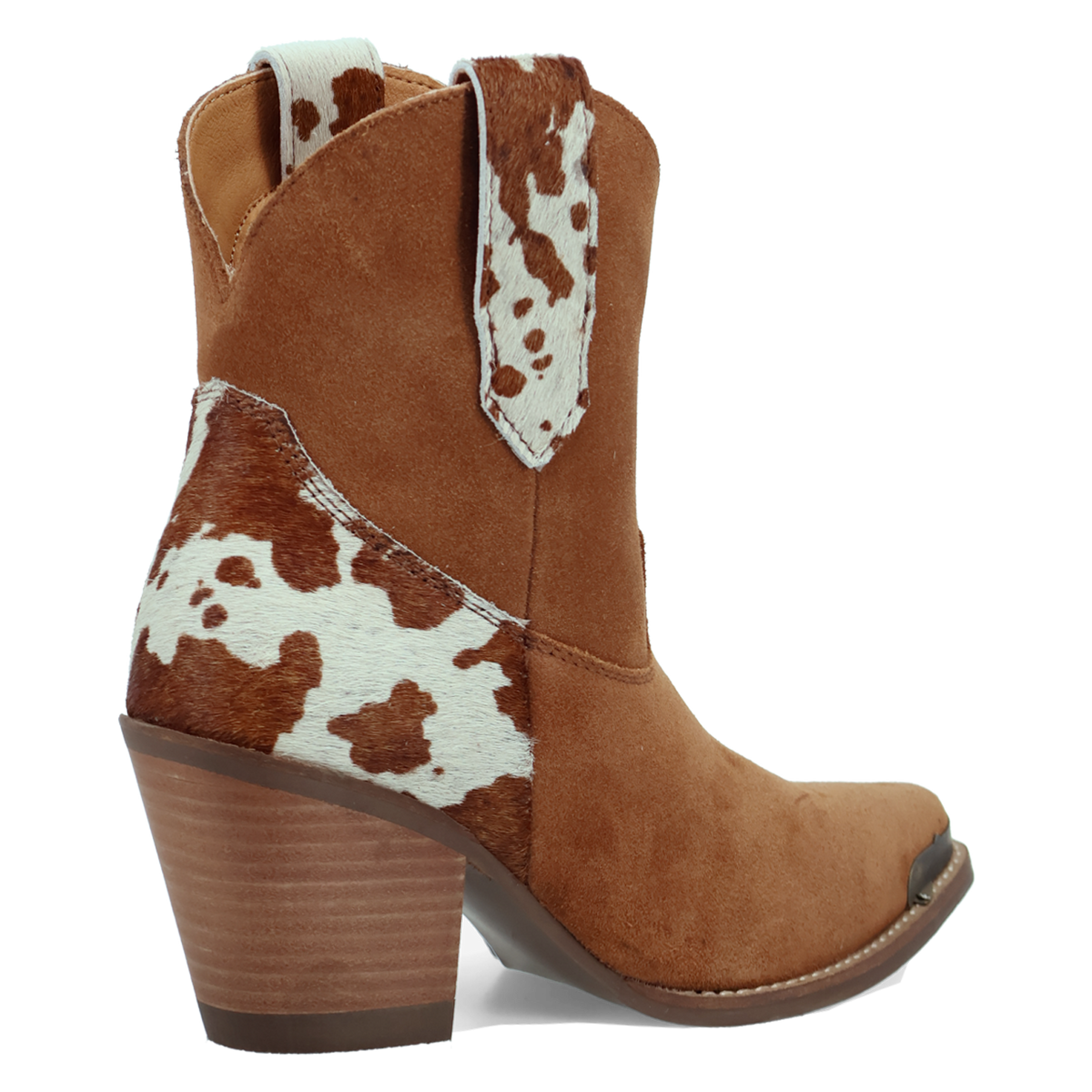 Dingo Women's Texas Charm Suede Leather Bootie in Camel
