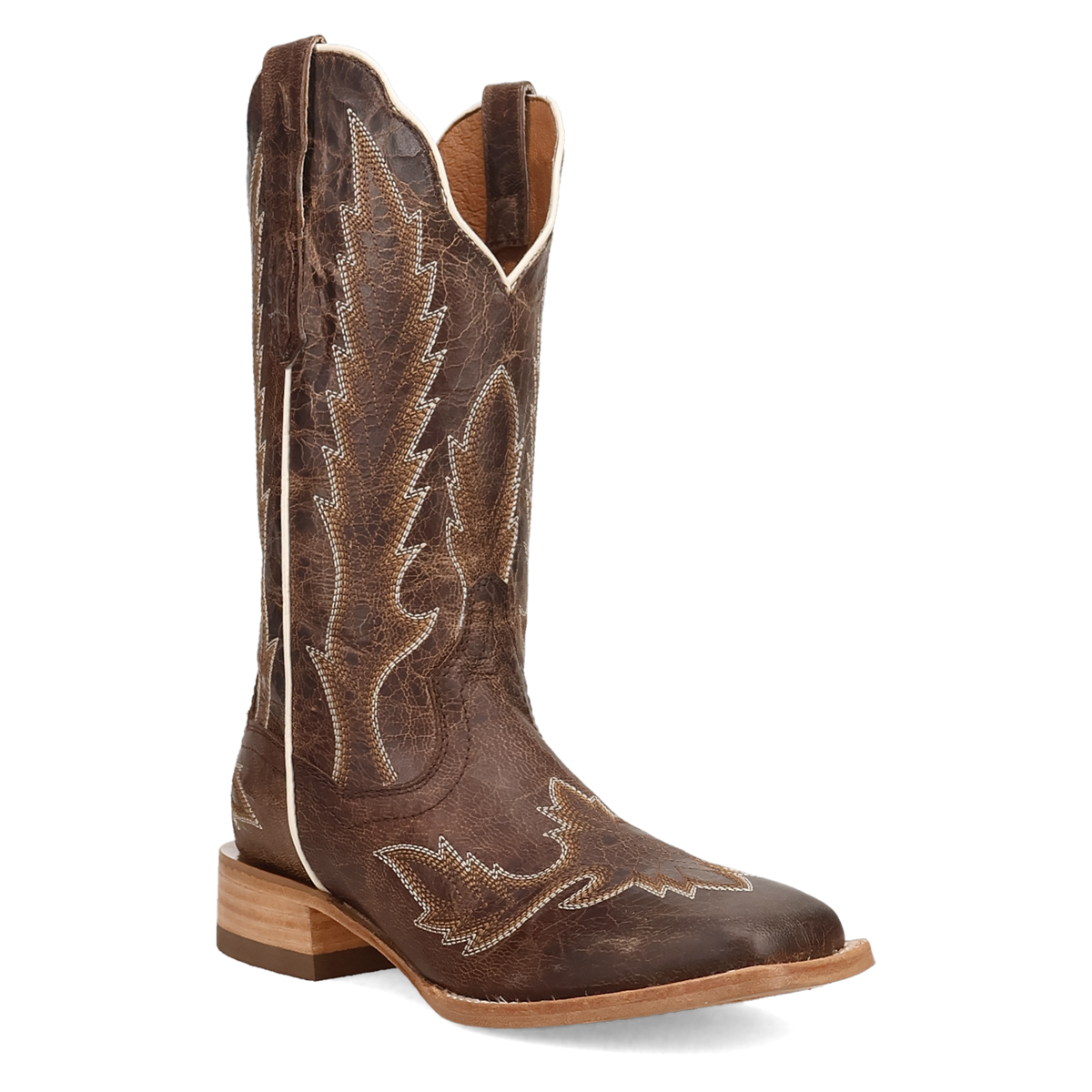 Dan Post Women's Denita Wide Square Toe Boot in Brown