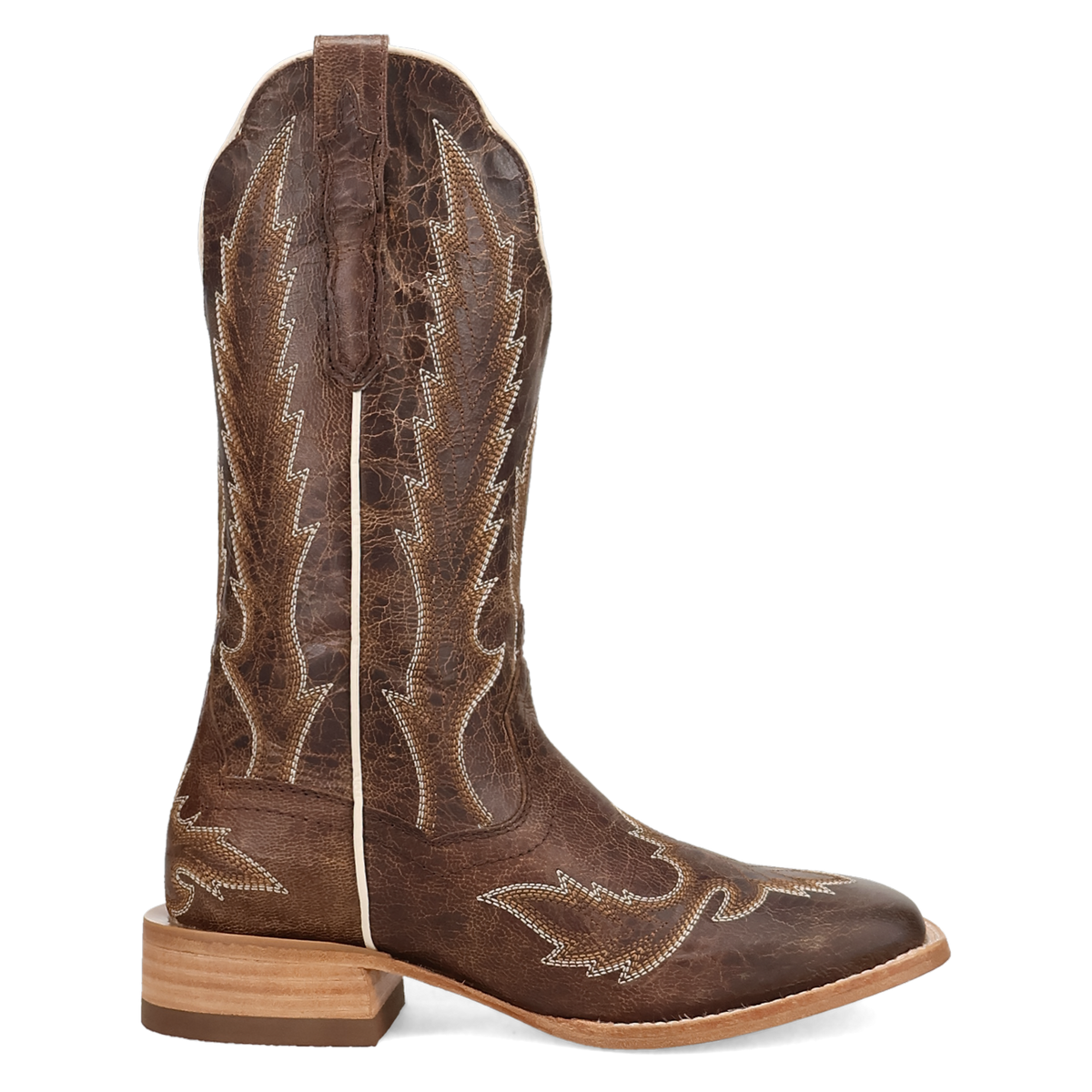 Dan Post Women's Denita Wide Square Toe Boot in Brown