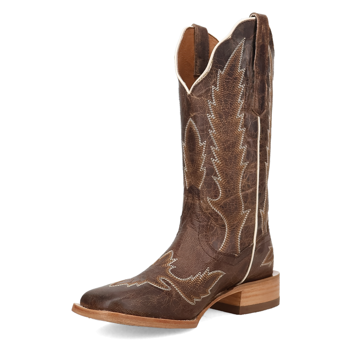 Dan Post Women's Denita Wide Square Toe Boot in Brown