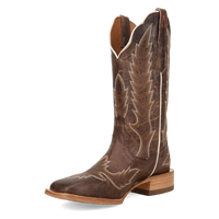 Dan Post Women's Denita Wide Square Toe Boot in Brown
