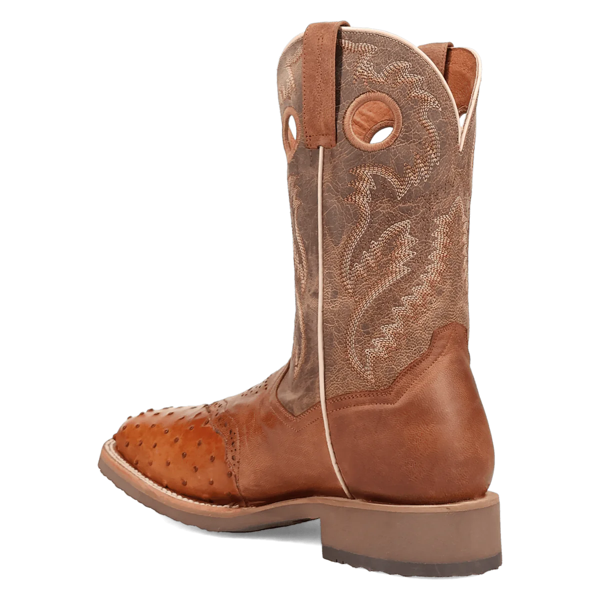 Dan Post Men's Martel Full Quill Ostrich Western Boot in Brown