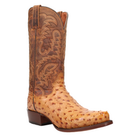 Dan Post Men's Marco Full Quill Ostrich Boot in Saddle