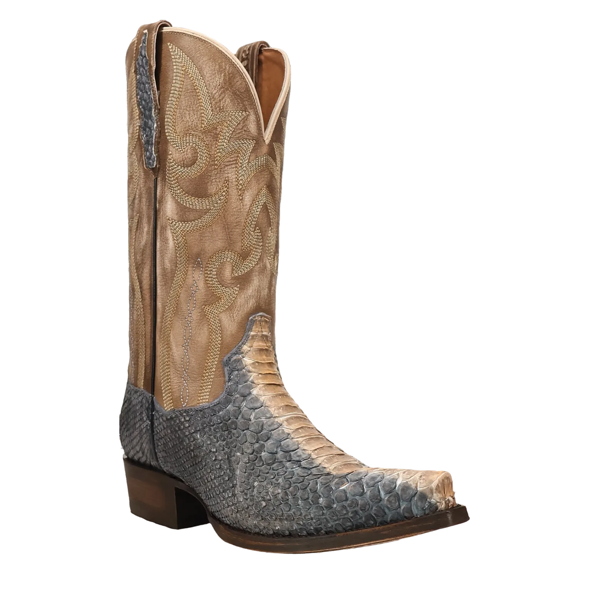 Dan Post Men's Stryker Python Snip Toe Boot in Grey