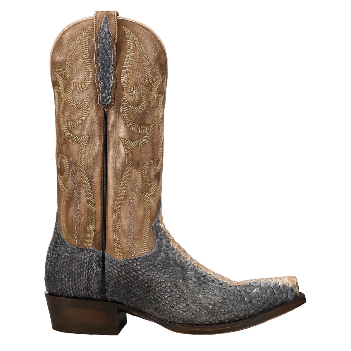 Dan Post Men's Stryker Python Snip Toe Boot in Grey