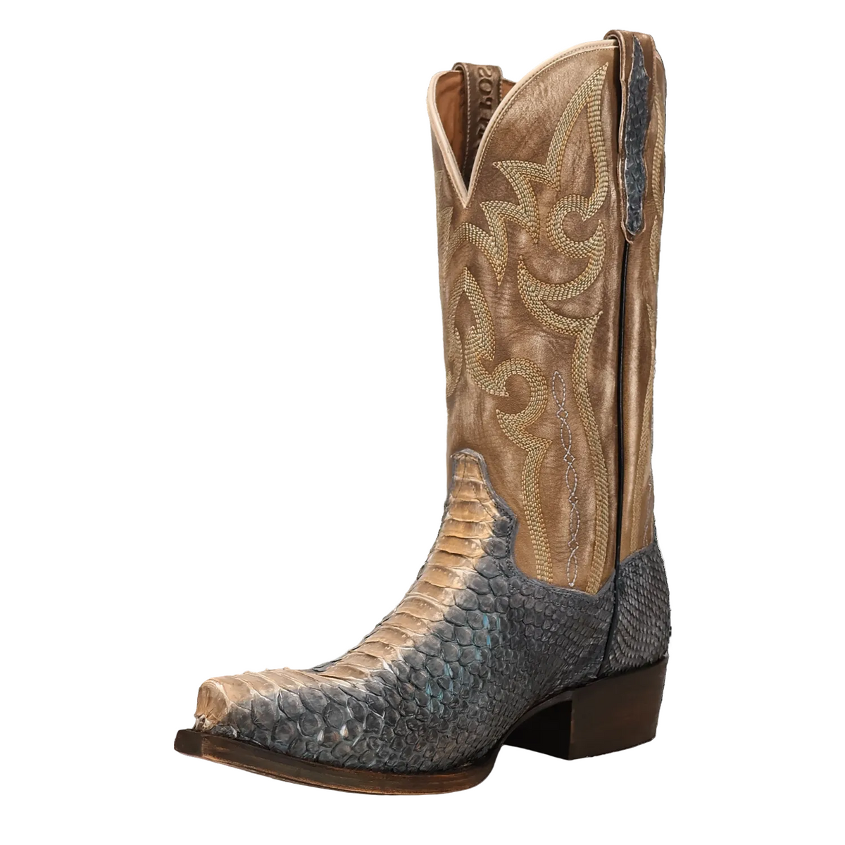 Dan Post Men's Stryker Python Snip Toe Boot in Grey