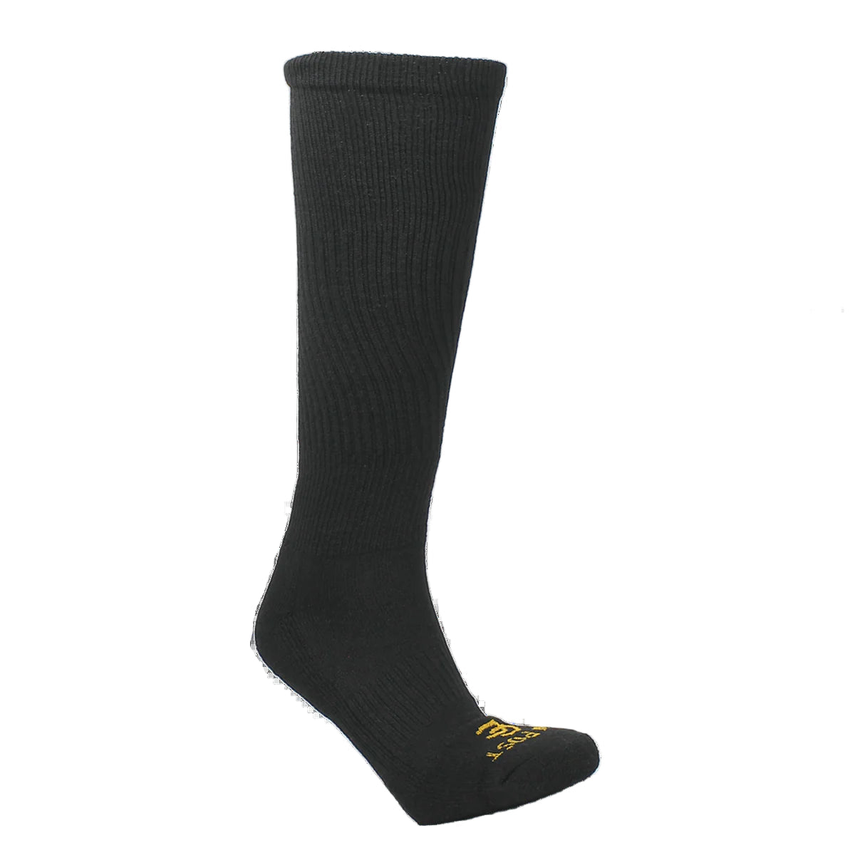 Dan Post Men's 2 Pack Cowboy Certified Over the Calf Sleek Thin Boot Socks in Black