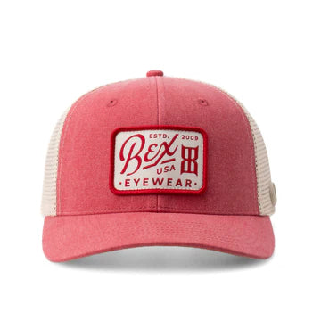 BEX Wyatt Curved Bill Classic Hat in Cranberry/Beige