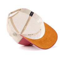 BEX Wyatt Curved Bill Classic Hat in Cranberry/Beige