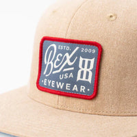 BEX Wyatt Flat Bill Classic Hat in Sand/Denim