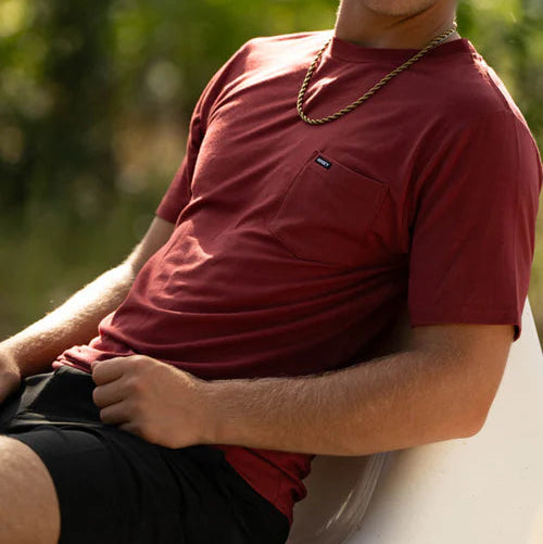 Hooey Men's San Jose Bamboo Pocket Tee in Red