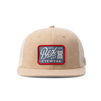 BEX Wyatt Flat Bill Classic Hat in Sand/Denim
