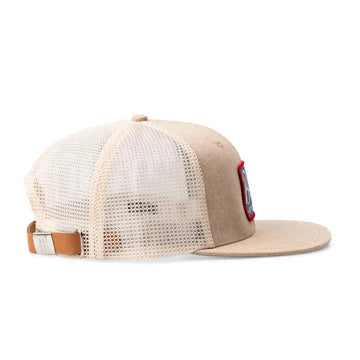 BEX Wyatt Flat Bill Classic Hat in Sand/Denim