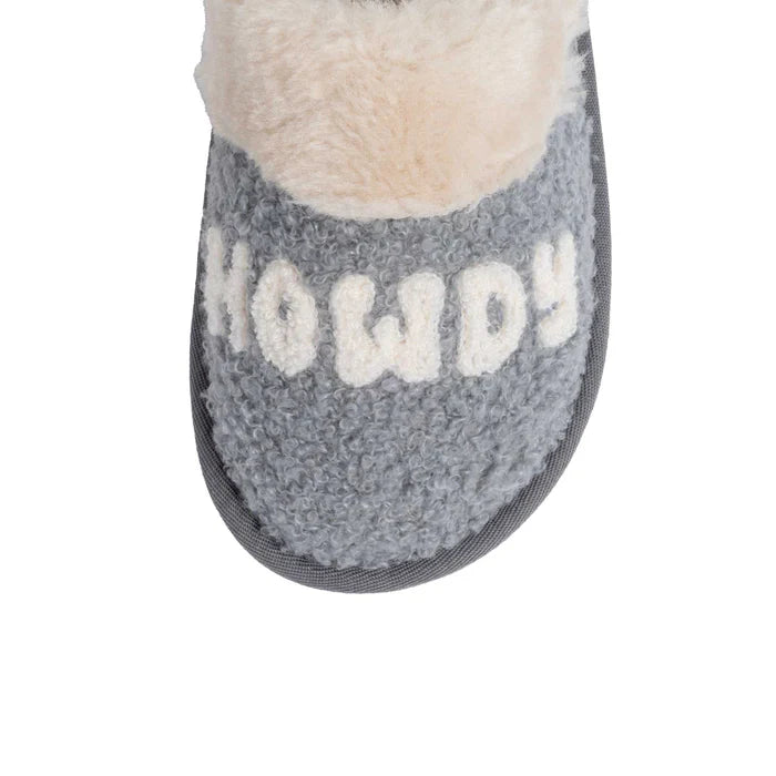 Blazin' Roxx Girl's Howdy Slide Slippers in Dusty Blue