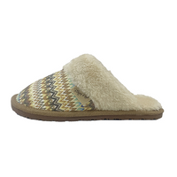 Blazin Roxx Women's Maya Slide Slippers in Southwestern Zig-Zag Cream