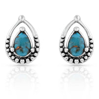 Montana Silversmiths Touch of Turquoise Teardrop Earrings