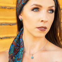 Montana Silversmiths Touch of Turquoise Teardrop Earrings