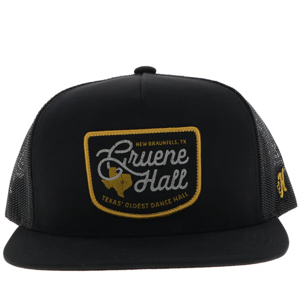 Hooey "Gruene Hall" Trucker Hat in Black