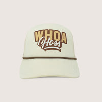 Cowboy Cool "Whoa Hoss" Foam Rope Trucker Hat in Ivory