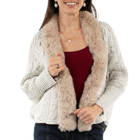 Scully Honey Creek Women's Open Front Cardigan in Ivory