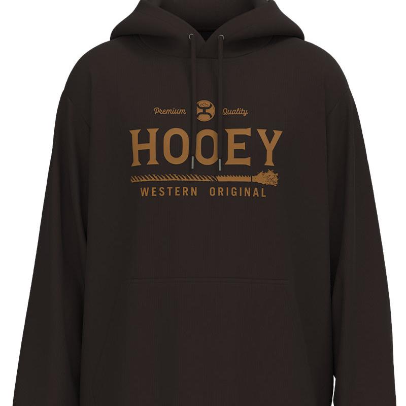 Hooey Men's "Premium" Logo Hoodie in Brown