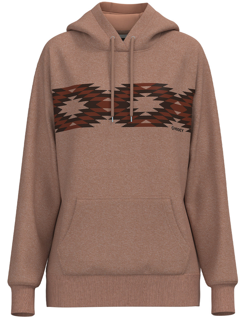 Hooey Women's Aztec Stripe Hoodie in Pink