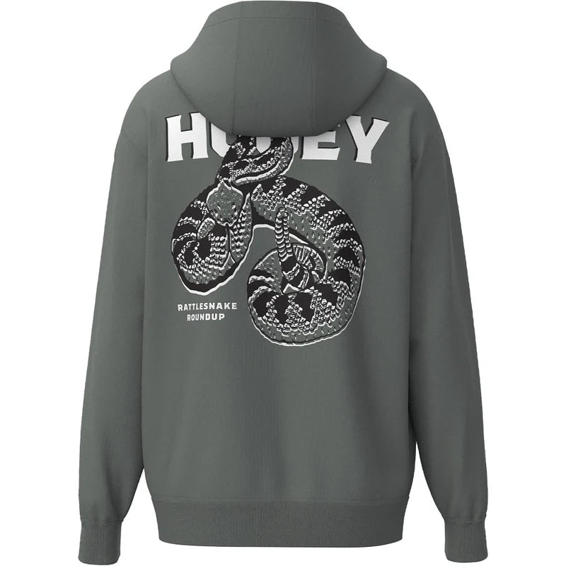 Hooey Men's Rattler Snake Logo Hoodie in Grey
