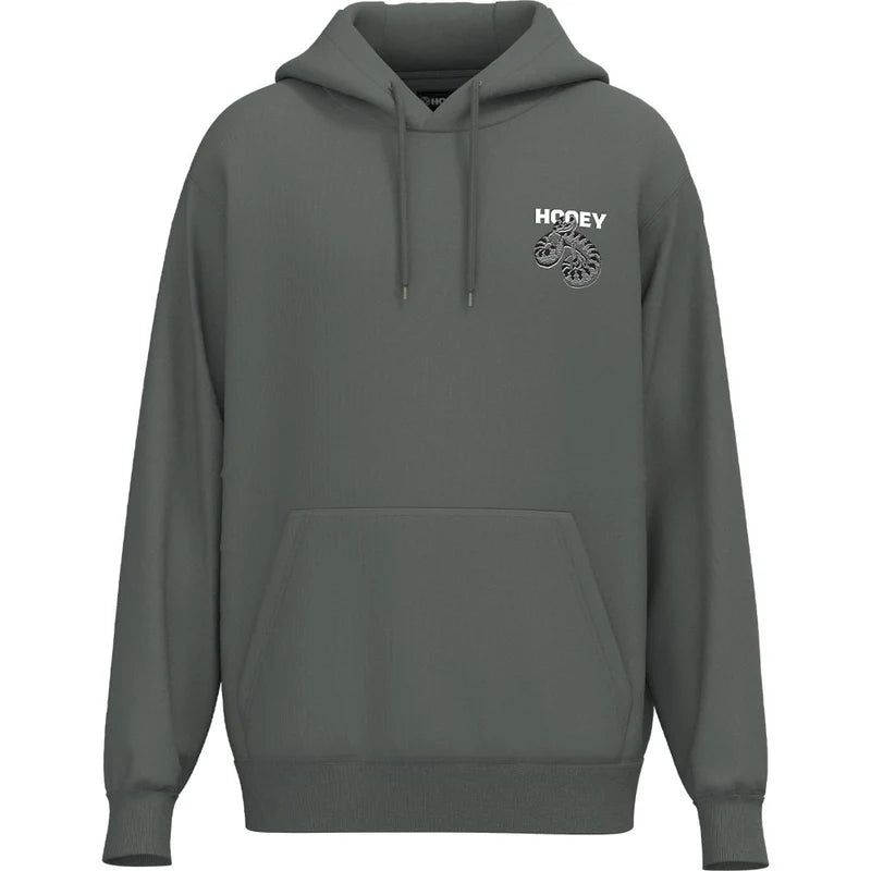 Hooey Men's Rattler Snake Logo Hoodie in Grey