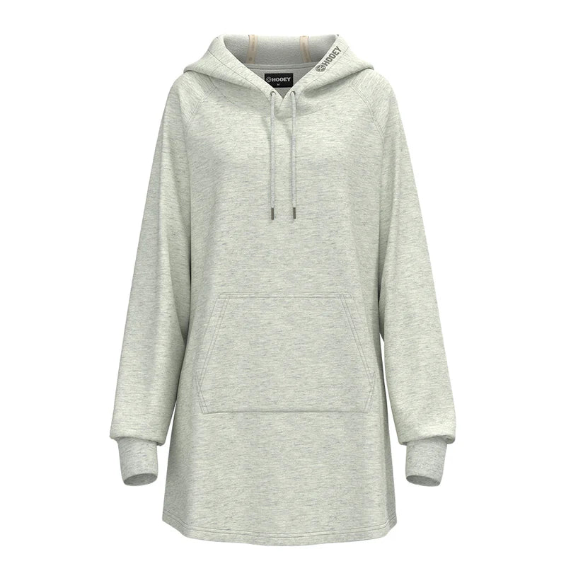 Hooey Women's Corpus Hoodie Dress in Heather Grey
