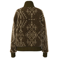 Hooey Women's Aspen Sherpa Jacket in Brown Aztec