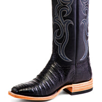 Horse Power Men's Black Caiman Belly Western Boot