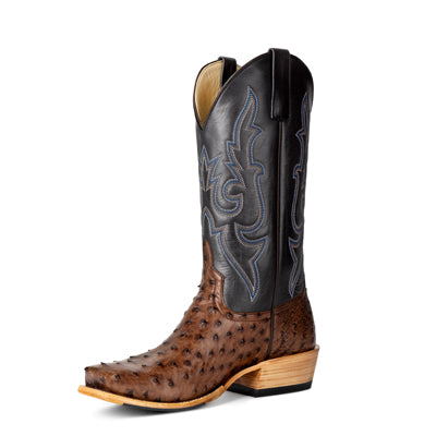 Horse Power Men's Kango Tobacco Full Quill Ostrich Western Boot