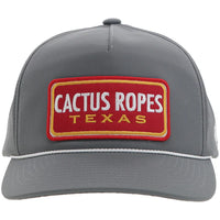 Hooey "Cactus Ropes Texas" Rope Trucker Hat in Grey