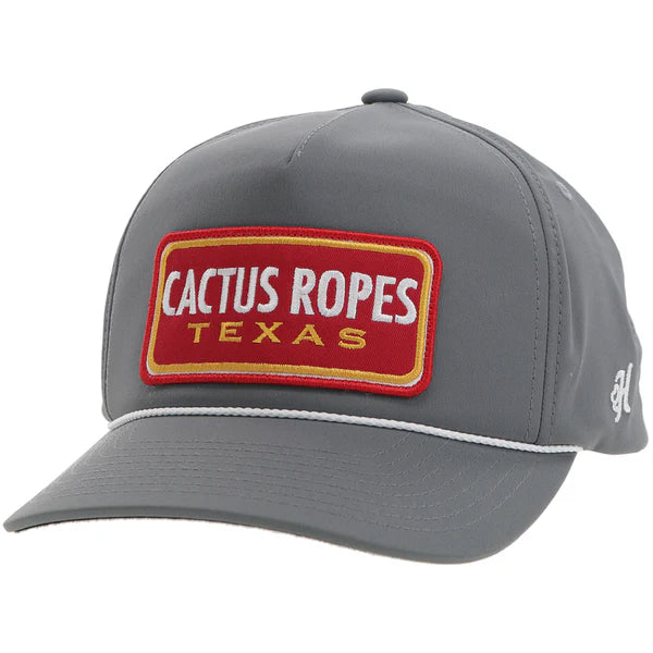 Hooey "Cactus Ropes Texas" Rope Trucker Hat in Grey