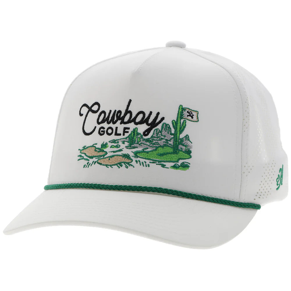 Hooey "Hooey Hills" White with Golf Course Landscape Hat