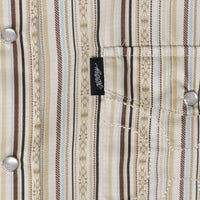 Hooey Men's Sol S/S Western Pearl Snap Shirt in Cream/Stripe