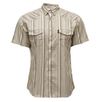 Hooey Men's Sol S/S Western Pearl Snap Shirt in Cream/Stripe